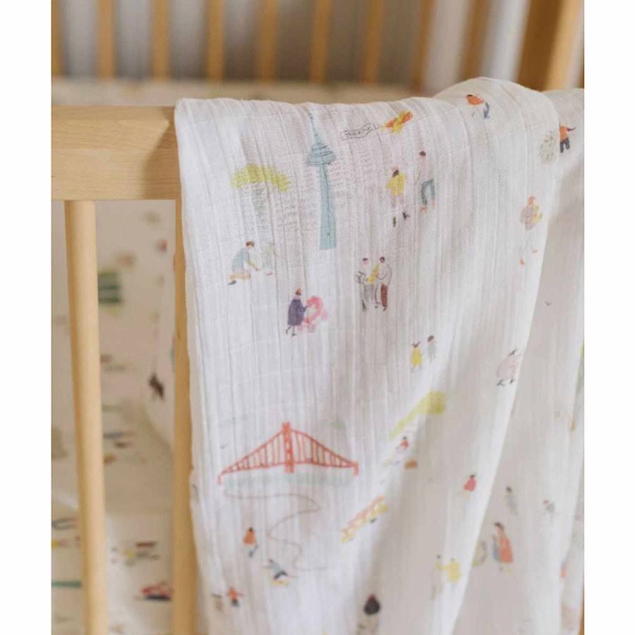 Bedding + Decor Pehr Swaddle + Receiving Blankets | Explore The World Swaddle