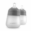 Feeding Nanobebe Baby Bottles | Silicone Bottle 9Oz Grey