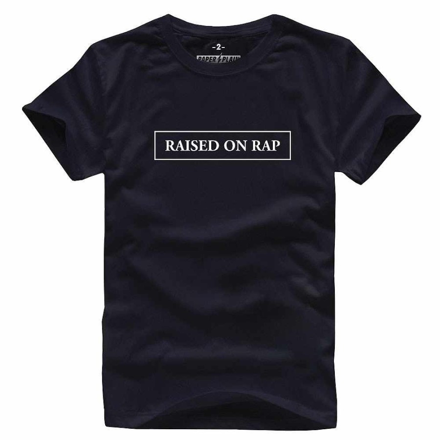 Apparel + Shoes Paper Plain Tops + Tees | Raised On Pac Tee Black