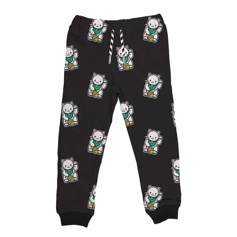 Apparel + Shoes Whistle & Flute Pants + Leggings | Allover Print Joggers Lucky Cat