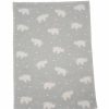 Bedding + Decor David Fussenegger Baby Blankets | Lena Rhinos Allover Grey