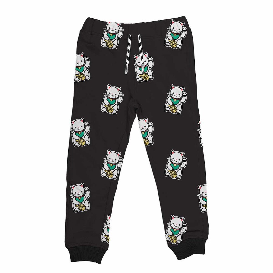 Apparel + Shoes Whistle & Flute Pants + Leggings | Allover Print Joggers Lucky Cat